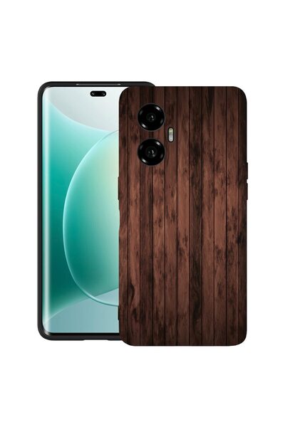 bestcase Калъф за Honor 300 с дизайн от орехово дърво, TPU матов ултра тънък,...