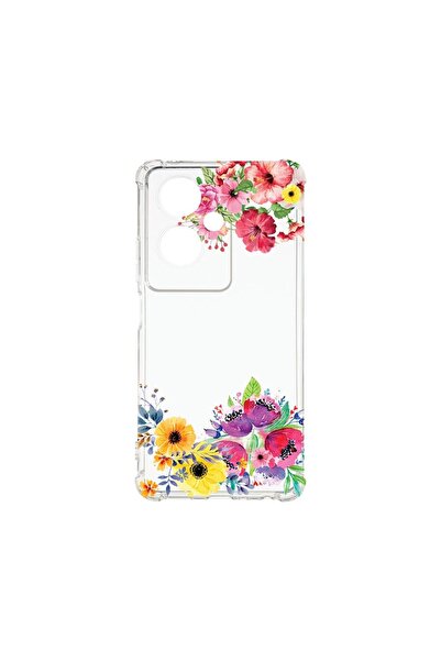 bestcase ¬Æ Husa Anti Shock 1.5MM, Compatibila Cu OPPO Reno 11F, Flowers, Rez...