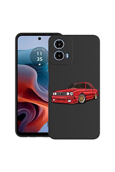 bestcase Калъф за Motorola Moto G45 с дизайн на класически автомобил, TPU мат...
