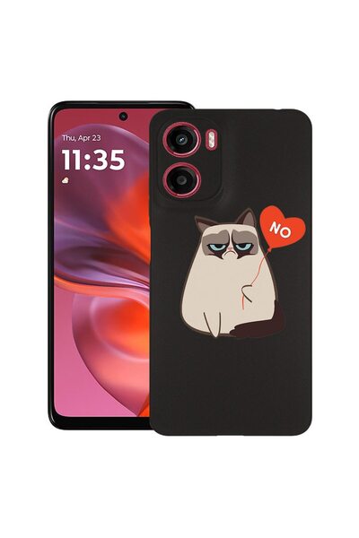 bestcase Калъф за Motorola Moto G06 с мем дизайн - Grumpy Says No, TPU матов ...