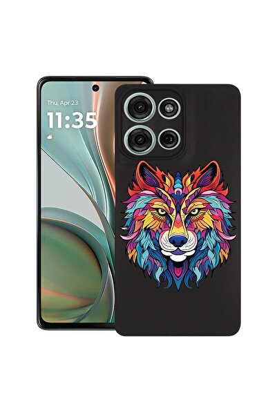 bestcase Калъф за Motorola Moto G15, Цветове на мечтите - Вълк, Тънък силикон...