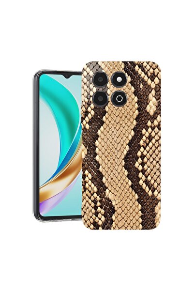 bestcase ¬Æ Husa Clear Slim Silicon Compatibila cu Honor X6c, Snake Skin Patt...