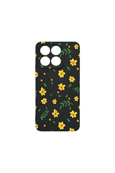 bestcase Тънък силиконов калъф 0.8ММ, съвместим с Honor X6a, малки жълти цвет...