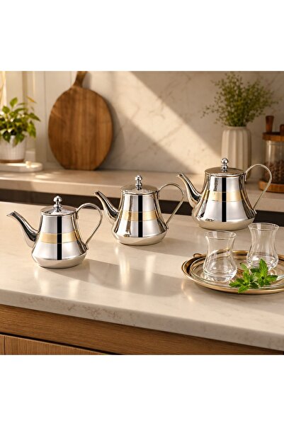 Lavera Luxury Serving Ware Collection - Stainless Steel Gold Polish Serving W...