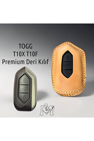 Minimalim Leather Craft Togg T10X-T10F Uyumlu Deri Anahtar Kılıfı | El Yapımı...