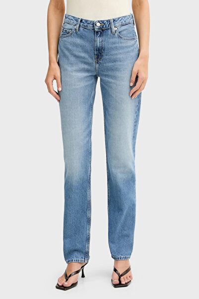 Tommy Hilfiger Pamuklu Straight Fit Orta Bel Jeans KOT PANTOLON WW0WW48569 1A7