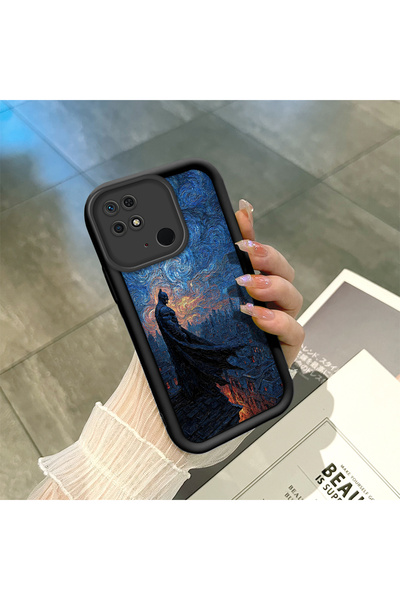 ucuc حافظة سيليكون سوداء متوافقة مع هاتف Redmi 10C مقاومة للصدمات مع حماية لل...