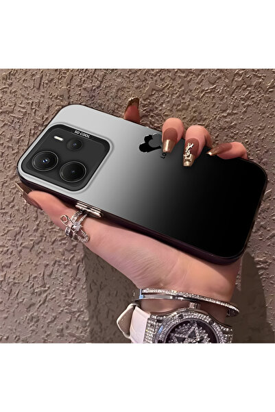 SLIMFELT Redmi Note 14 4G Uyumlu Siyah Gümüş Geçişli Kalp Kılıf, Sevimli Cool...