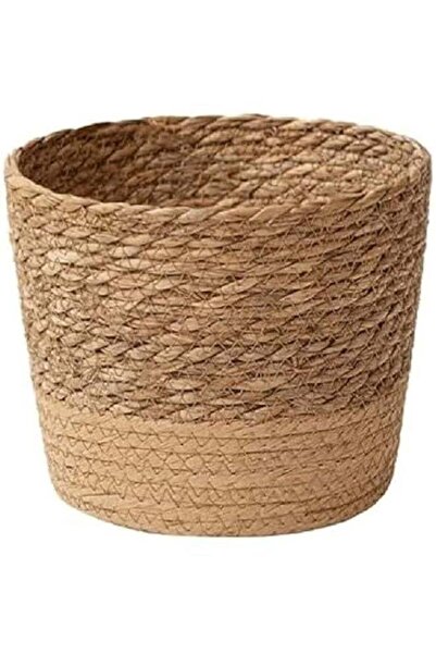 Arabest Hand Woven Straw Plant Basket,Leak-Proof Indoor Outdoor Planter,Natur...