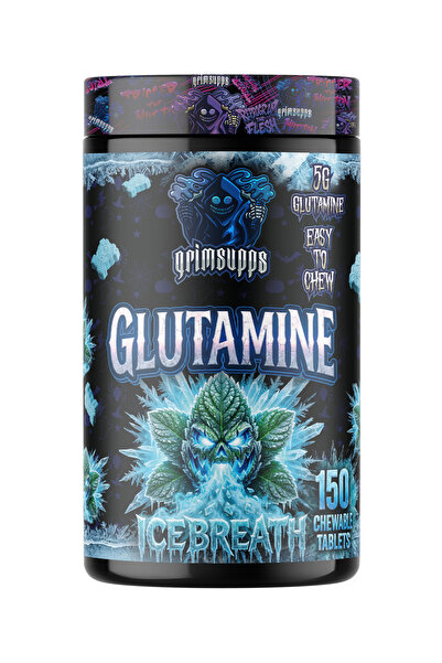 Grimsupps جلوتامين آيس بريث قابل للمضغ 150 قرص