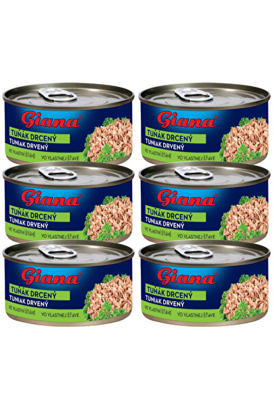 Giana Pachet 6x Giana- Ton marunțit in suc propriu 170g