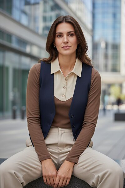 MARİGOLD COLLECTİON Shirt Collar Detailed with Collar Detailing, Bady Viscose...
