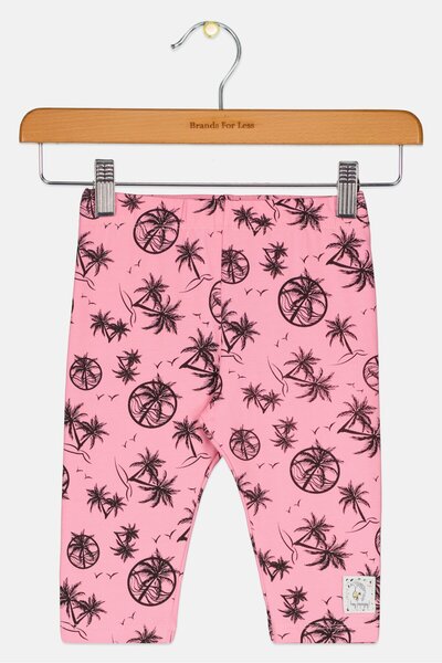Hey Popinjay Toddlers Girl Floral Print 3/4 Legging, Multicolor
