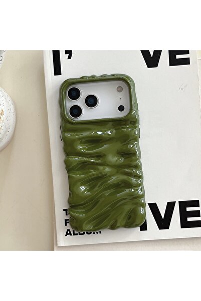 botyco Iphone 16 Pro (6.3 inç) Uyumlu Dalgalı Kırışık Detaylı 3d Yüzeyli Parl...