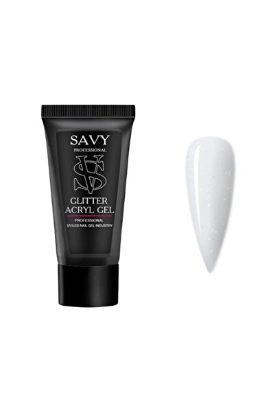 OEM Gel acrilic cu sclipici pentru unghii, 60 ml, SavyProfessional Nr. G128