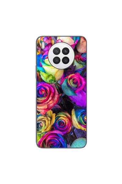 OEM Husa compatibila cu Huawei Nova 8i Silicon Gel Tpu Model Trandafiri Colorati