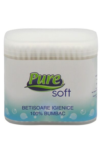 PURE SOFT Set of 6 Pure Soft Cotton Buds, 100% Cotton