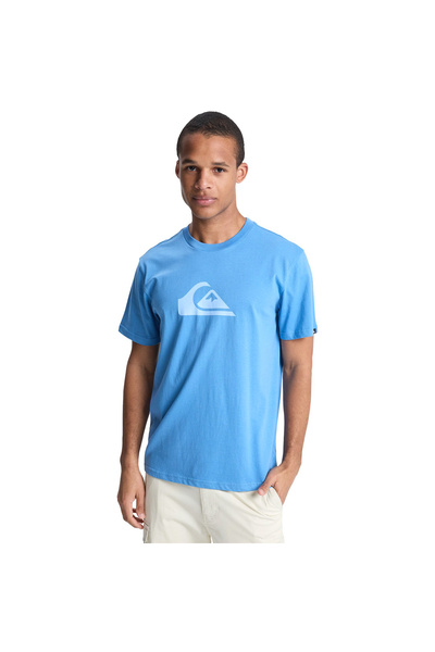 Quiksilver Ανδρικό μπλουζάκι εξωτερικού χώρου με λογότυπο Ev Comp, μπλε χρώμα...