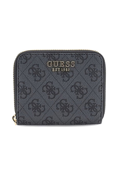 Guess ανθρακί πορτοφόλι Laurel 2 logo mini