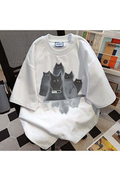 bellanova Unisex Oversize T-shirt με στάμπα Streetwear Άνετη εφαρμογή Daily P...