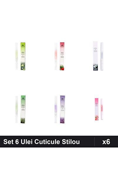 global fashion Set 6 Ulei Cuticule Stilou - Mâr, Pepene Verde, Osmanthus, Alo...