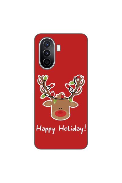OEM Husa compatibila cu Huawei Nova Y70 Silicon Gel Tpu Model Craciun Ren Hap...
