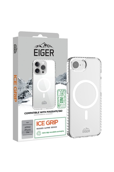 EIGER Husa Ice Grip Magsafe GRS iPhone 17e / iPhone 16e Clear