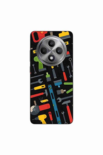 OEM Θήκη συμβατή με Oppo Reno12 FS από σιλικόνη gel TPU με σχέδιο εργαλείων