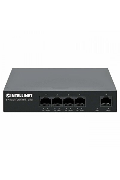 Intellinet 5-Port Gigabit Ethernet PoE+ Switch 4x PSE PoE+