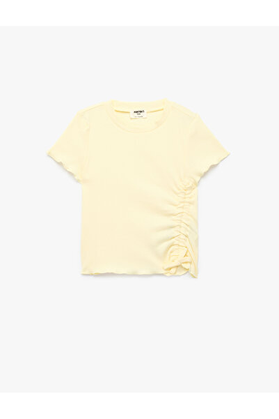 Koton Cotton Drawstring Short Sleeve Crew Neck T-Shirt