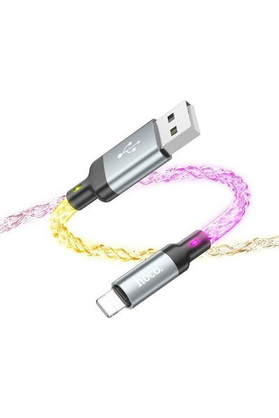 hoco. Cablu USB Hoco USB-A - Lightning 1 m Gri