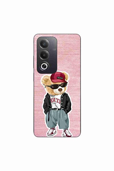 OEM Калъф, съвместим с Oppo A80, силиконов гел TPU модел, розова дънкова мечка