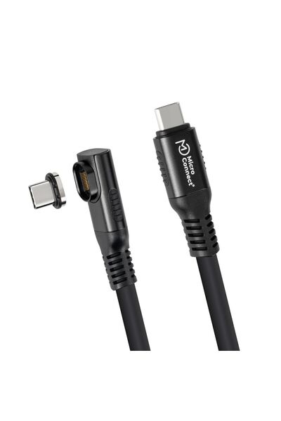 MicroConnect USB-C to USB-C cable 2m Angled Premium magnetic Silicone, 240W, ...