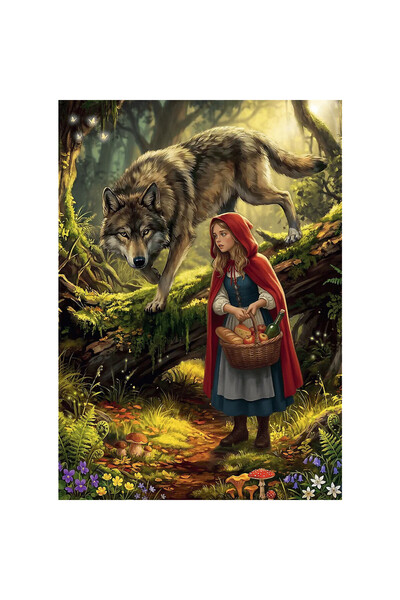 Trefl Puzzle 500 Premium Plus Roșu Cap și Lup