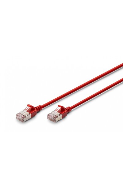 Digitus Cablu de patch subțire CAT 6A F-FTP, 0,3 m | DK-1632-A-003S-R | Roșu