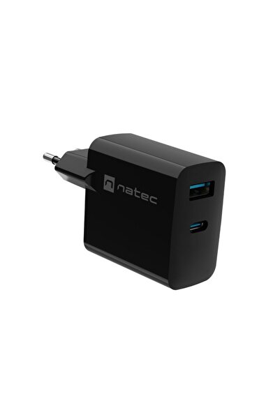 Natec Ribera GaN 65W USB-A USB-C negru