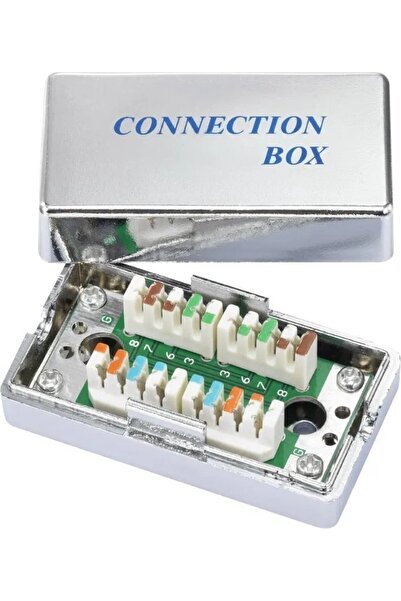 OEM Spojovac√≠ box STP Cat5E nar√°≈æec√≠, st≈ô√≠brn√°