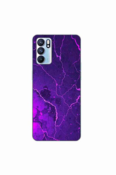 OEM Husa compatibila cu Oppo Reno6 5G Silicon Gel Tpu Model Ultraviolet Marbl...