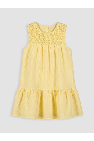 LC Waikiki Rmz Gi̇yi̇m Farkiyla Lace Detailed Ruffled Girl's Dress