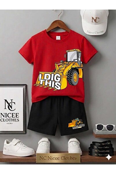 NC Nicee Clothes Tricou și pantaloni scurți de vară pentru copii, unisex (imp...