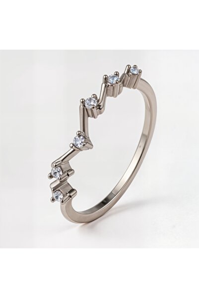 Oria Jewelry Minimalist 925 silver ring with zirconia