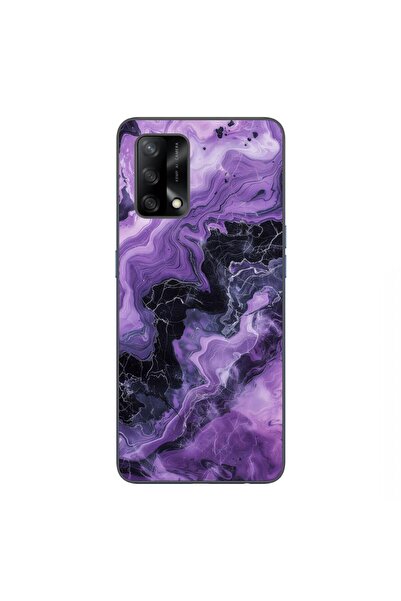 OEM Husa compatibila cu Oppo A74 4G Silicon Gel Tpu Model Abstract Purple Marble