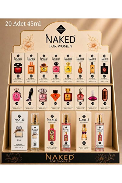 naked 20 Farklı Koku Bir Arada 45 ML Kadın Parfüm Seti Günlük Kullanıma Uygun...