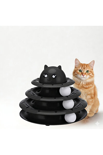 BTNES 3 Katlı Kedi Oyuncağı Oyun Kulesi - Hareketli Toplu İnteraktif Kedi Eği...