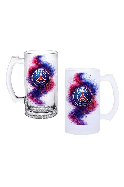 Ghostbastır Paris Saint-Germain Beer Glass with Handle, Available in Frosted ...