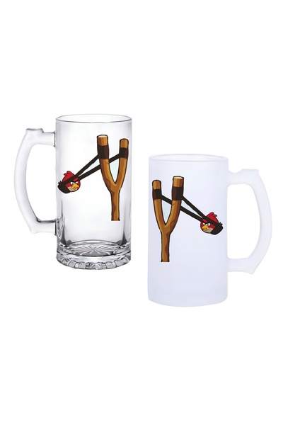 Ghostbastır Glass with Handle, Available in Frosted or Transparent Options 013