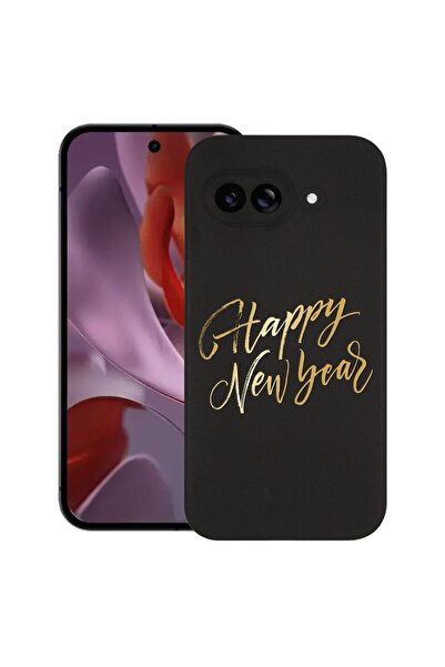 bestcase Калъф за Google Pixel 9a, Честита Нова година, Тънък силиконов 0.8ММ...