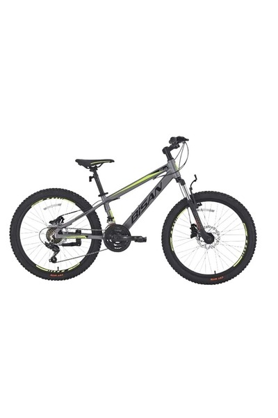 Bisan Cooper 24 Jant K:30 21V Hd Metalik Gri/Siyah-Sarı Çocuk Bisikleti