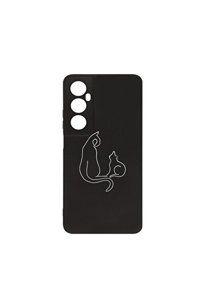 bestcase ¬Æ Husa Slim SIlicon 0.8MM, Compatibila Cu Realme C65, Abstract Cat,...