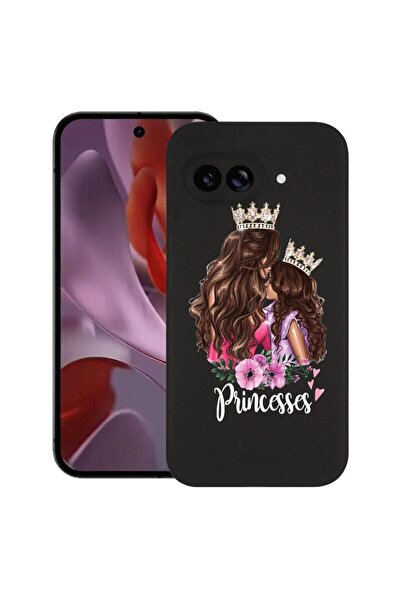 bestcase Калъф за Google Pixel 9a, Принцеси Момиче Майка, Тънък силиконов 0.8...
